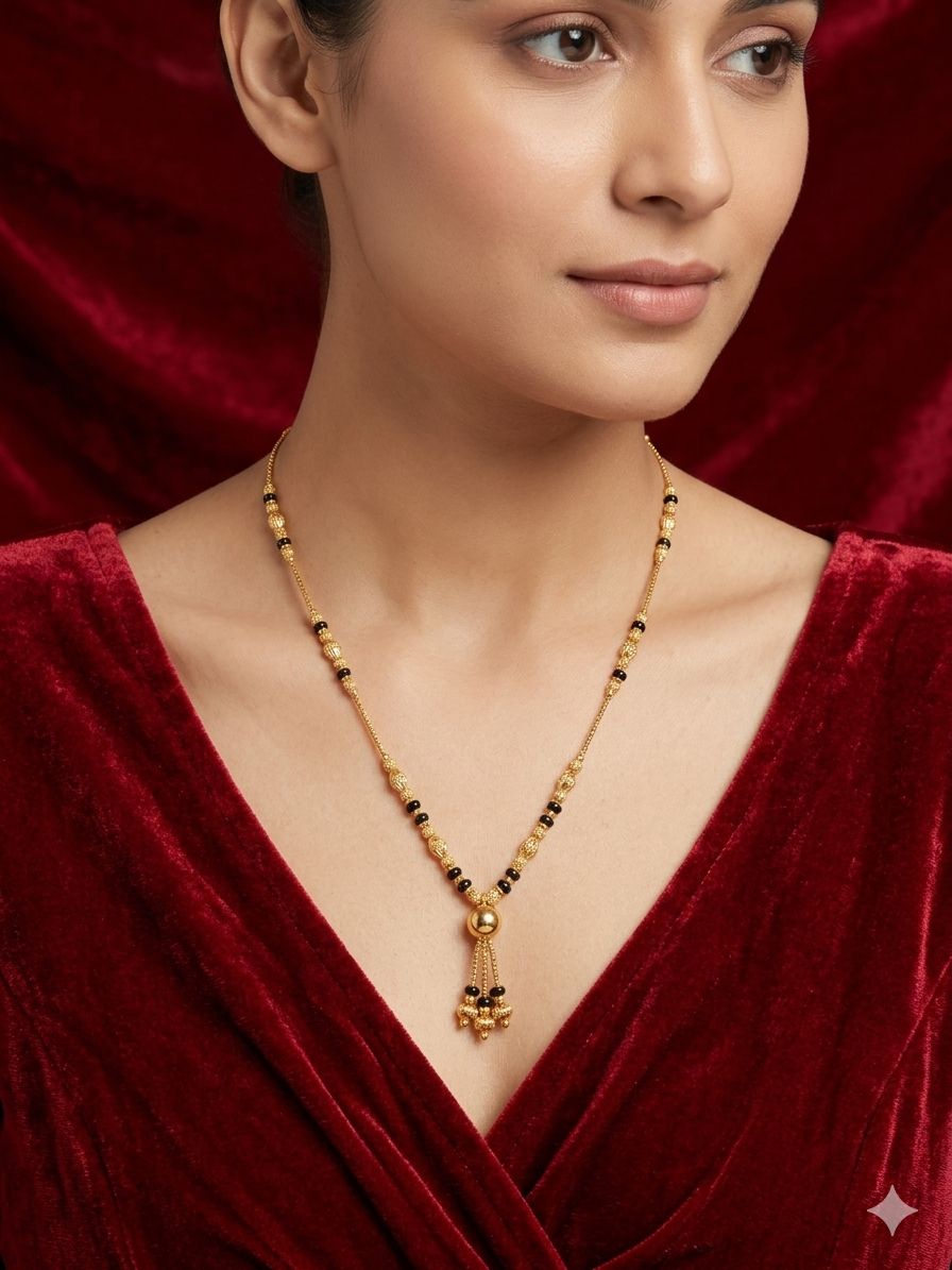 Short Mangalsutra Micro Gold Polish