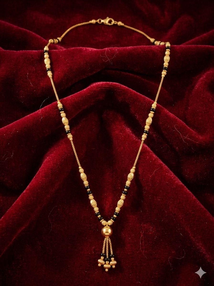 Short Mangalsutra Micro Gold Polish
